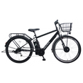 PELTECH 【電動アシスト自転車】電動アシストクロスeバイク 27．5インチ 外装6段 マットブラック TDA-207ZP-MBK-8AH