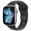 Apple Apple Watch Series 11(GPSモデル)- 46mm Apple Watch Series 11 スペースグレイアルミニウムケースとブラックスポーツバンド - S/M MEV04J/A